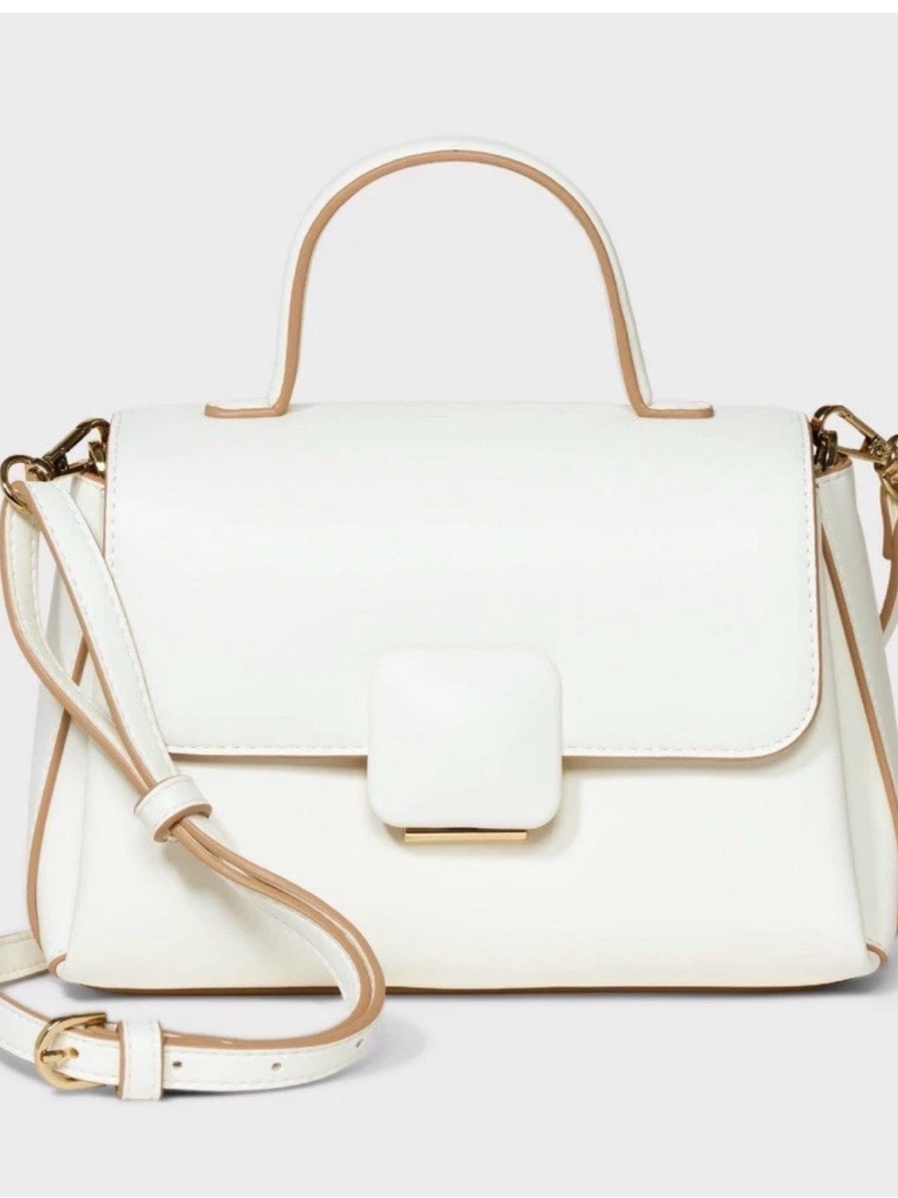 NWT MINI CROSSBODY BAG OFF WHITE WITH GOLD HARDWARE NEW